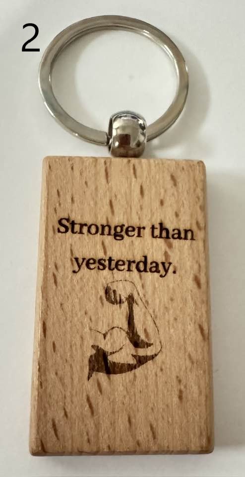 Wooden Engraved Illness Awareness Keychains | Chronic Pain, Cancer, & More  (4) product image (2)