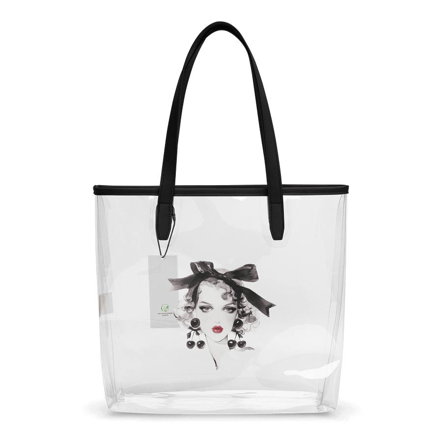 “Vintage Glam” Clear Tote Bag – Fashion Sketch product image (2)