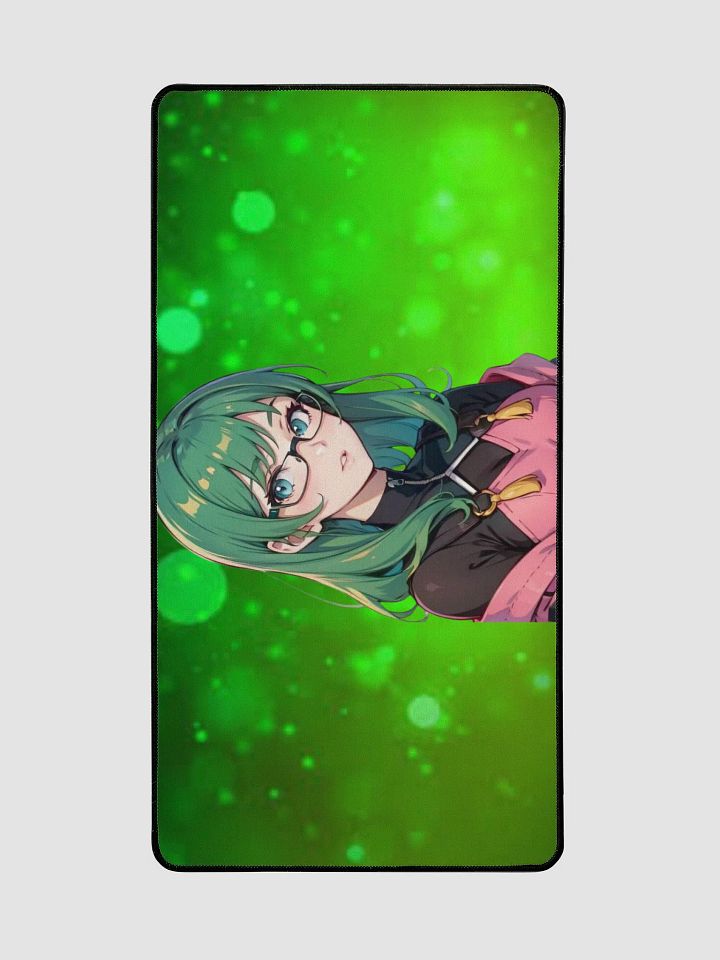 (Green WAIFU) K Desk Mat 15.5" x 31.5" product image (2)