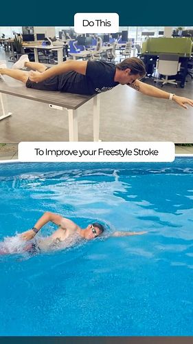 Perfect dryland drills to improve your freestyle swimming stroke #swimming #freestyleswimming #drylandswimming #drylandtraini...