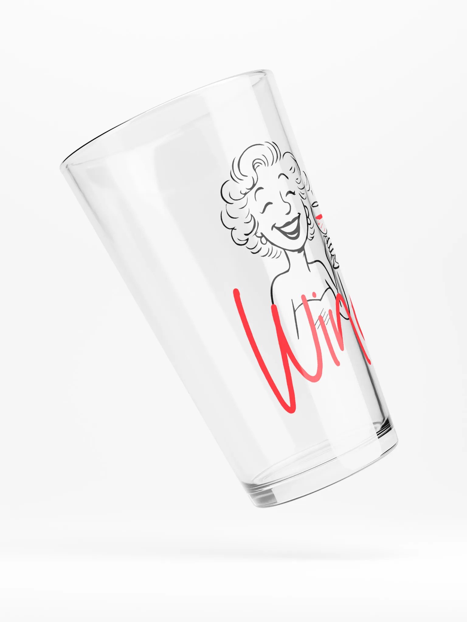 Red Wine Typography Pint Glass product image (4)