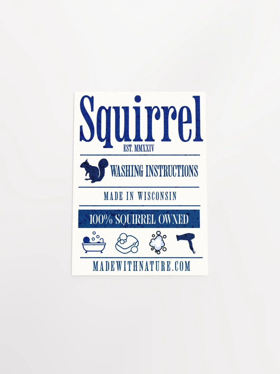 SQUIRREL WASHING INSTRUCTIONS PRINT product image (26)