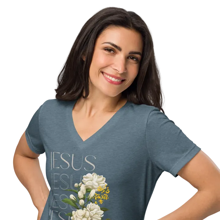 Jesus, Name Above All Names V-Neck T-Shirt product image (2)