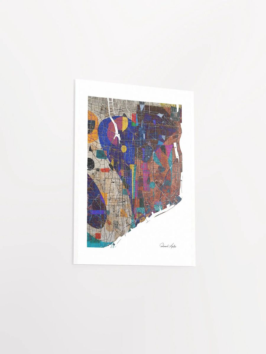 'Shore Line' by Edward Martin-Mixed Media Collage Map Poster product image (4)