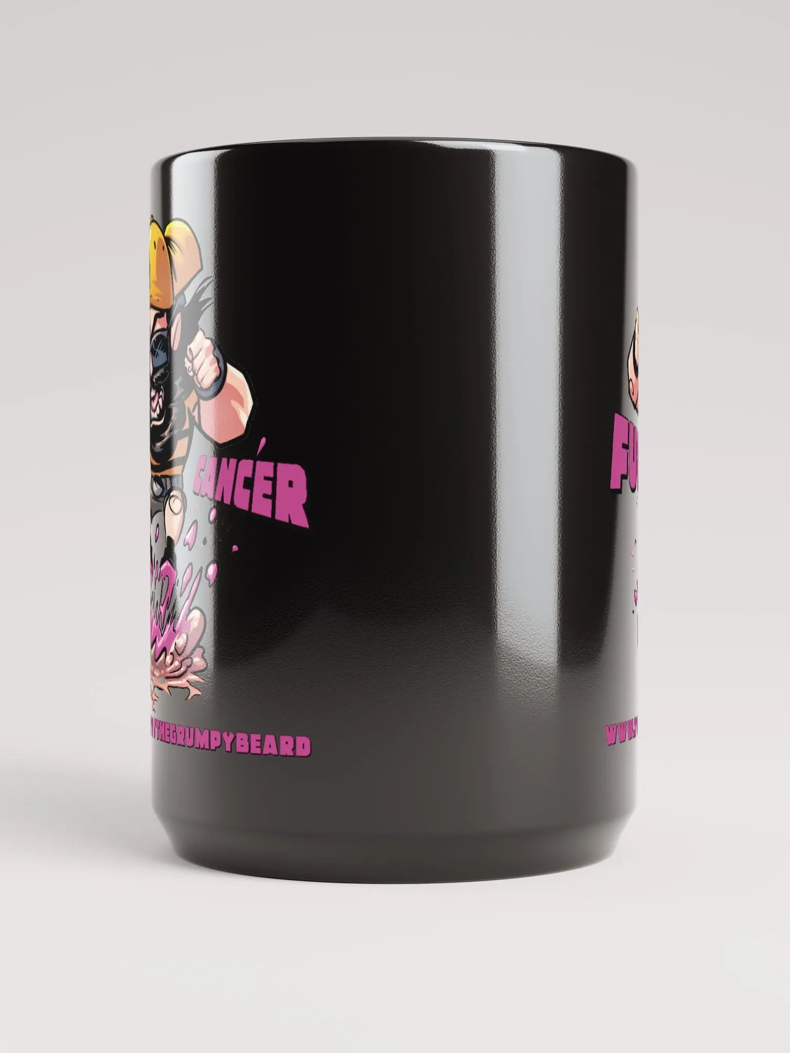 F#CK CANCER STOMP - Black Glossy Mug product image (5)