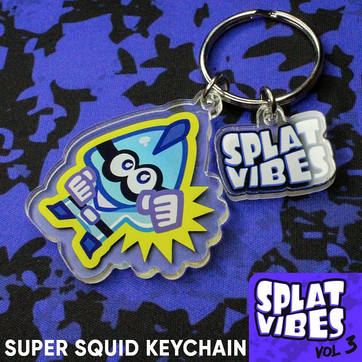 Splat Vibes - SuperSquid Keychain product image (2)