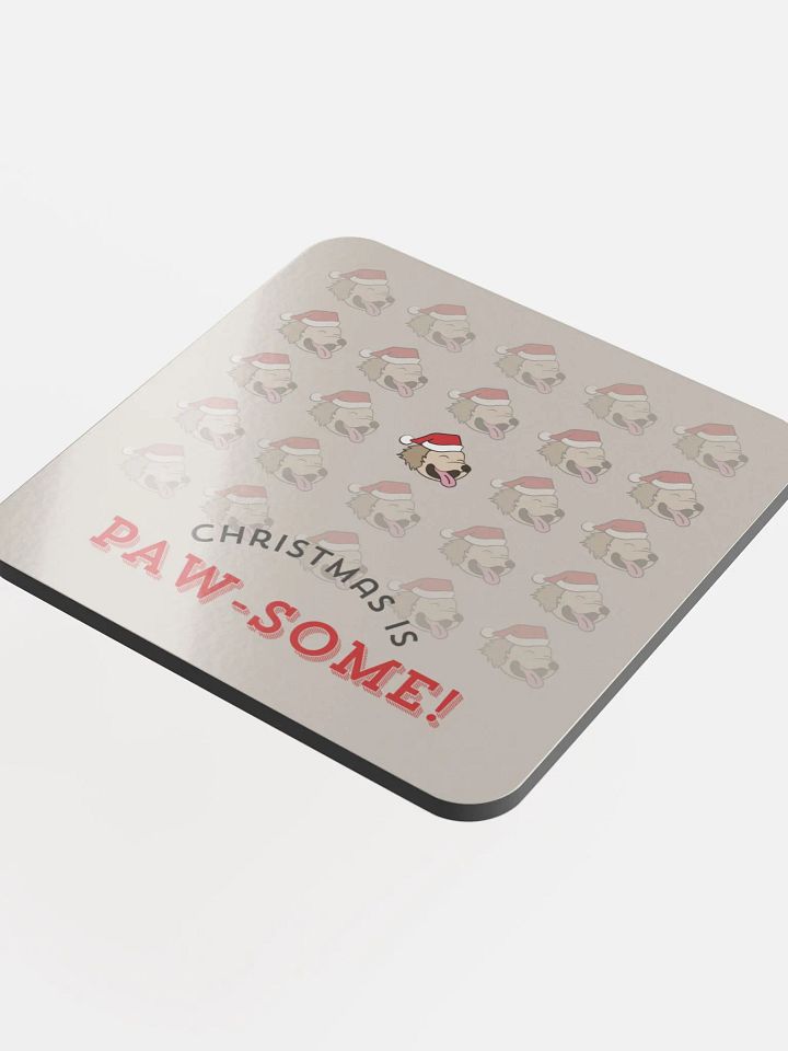 Christmas is Paw-some Cup Coaster - Light product image (2)