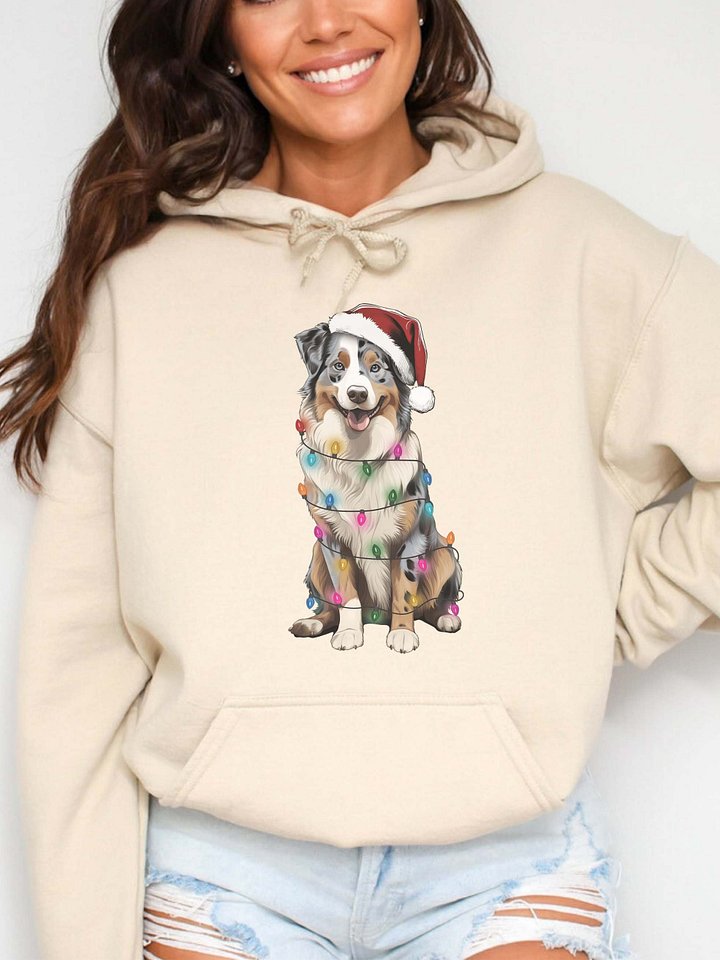 Funny Australian Shepherd(Blue Merle) Christmas Hooded Sweatshirt product image (1)