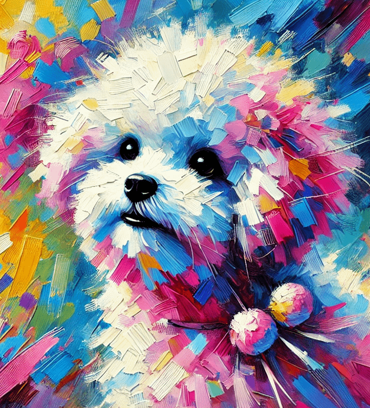 Bichon Frise: Colorful Whimsy in Brushstrokes product image (1)