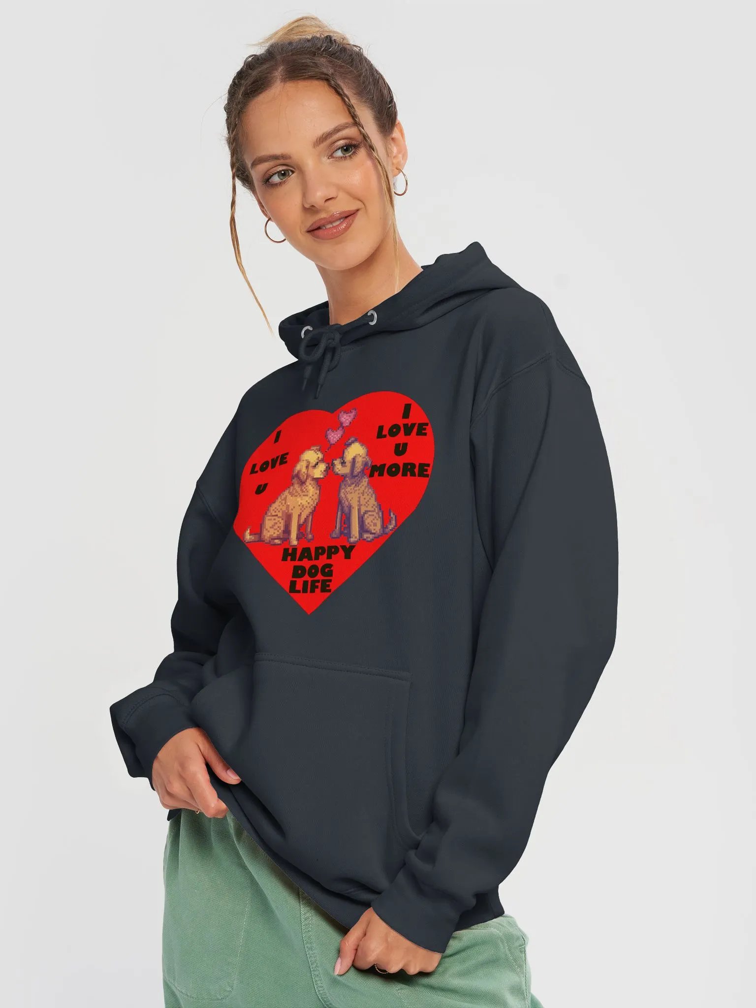 Pixel Love Dogs Unisex Hoodie product image (15)