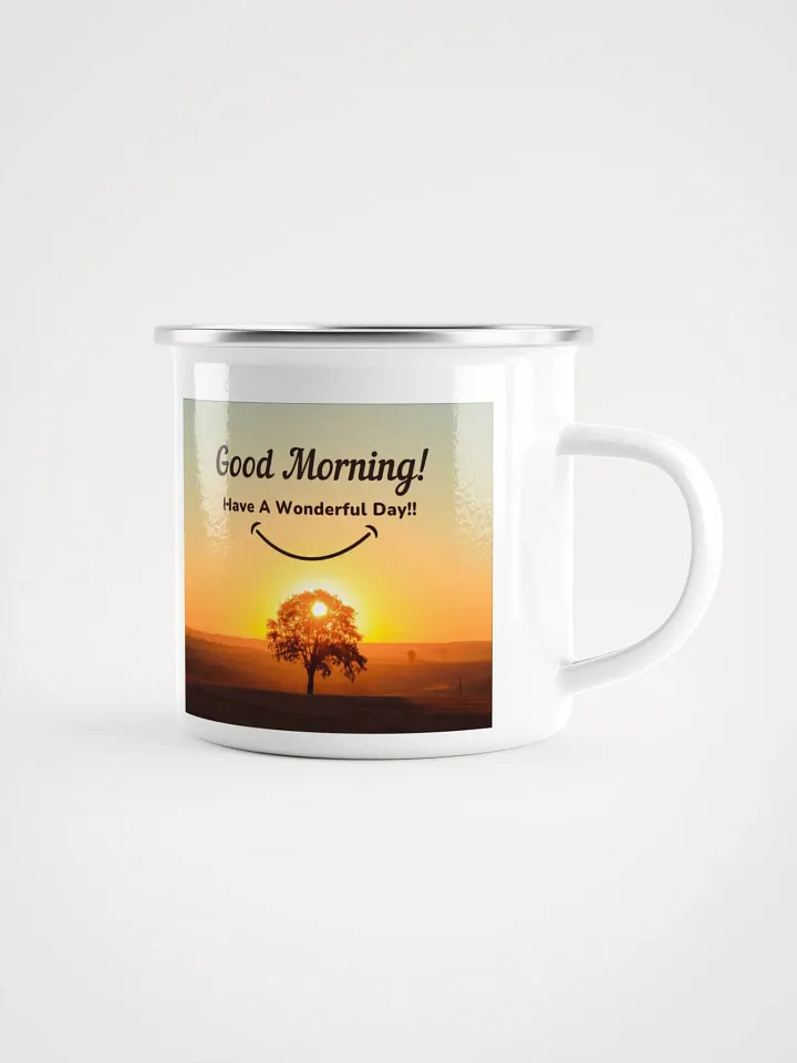 Smiling Sunrise Enamel Mug product image (1)