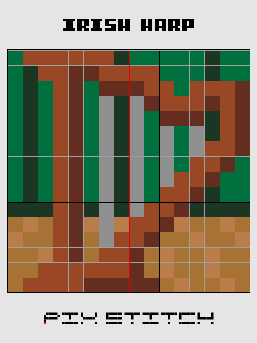 Irish Harp Pixel Art product image (2)