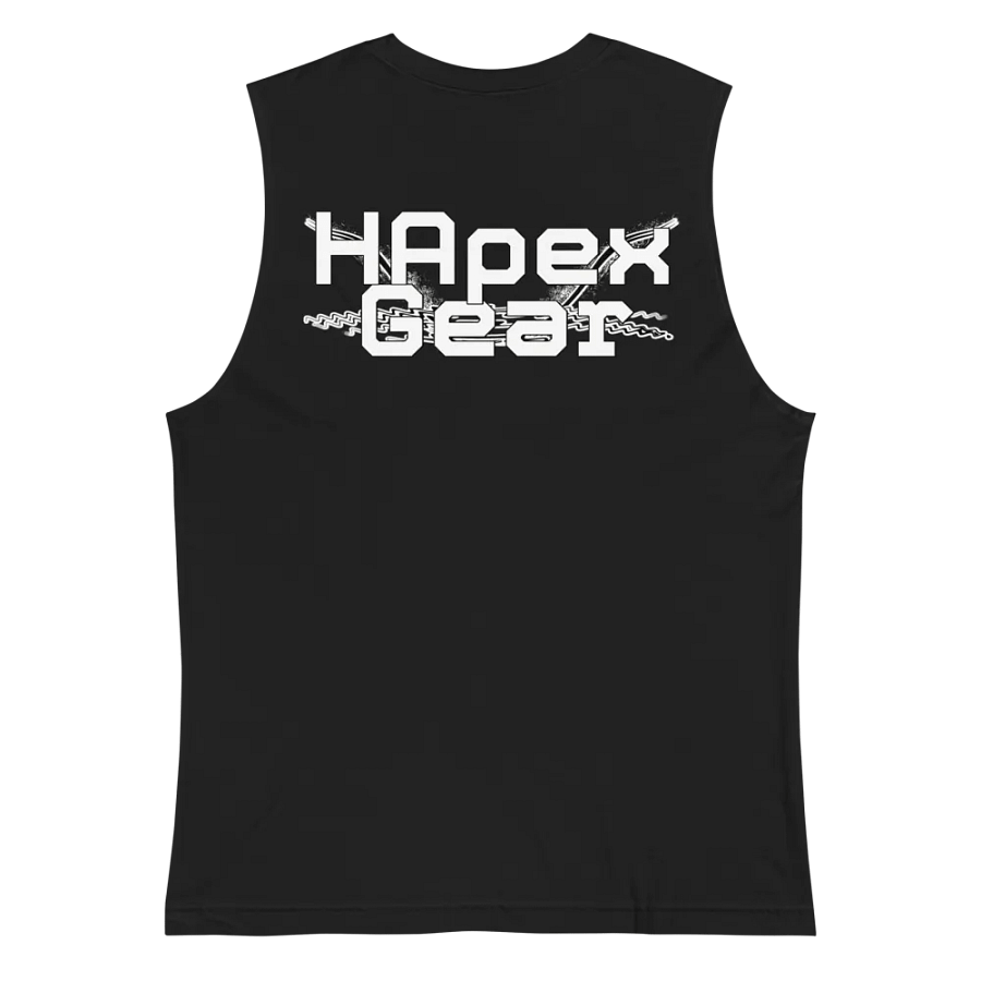 Muscle Tank - Embroidered - White HApex Gear Black Logo product image (4)
