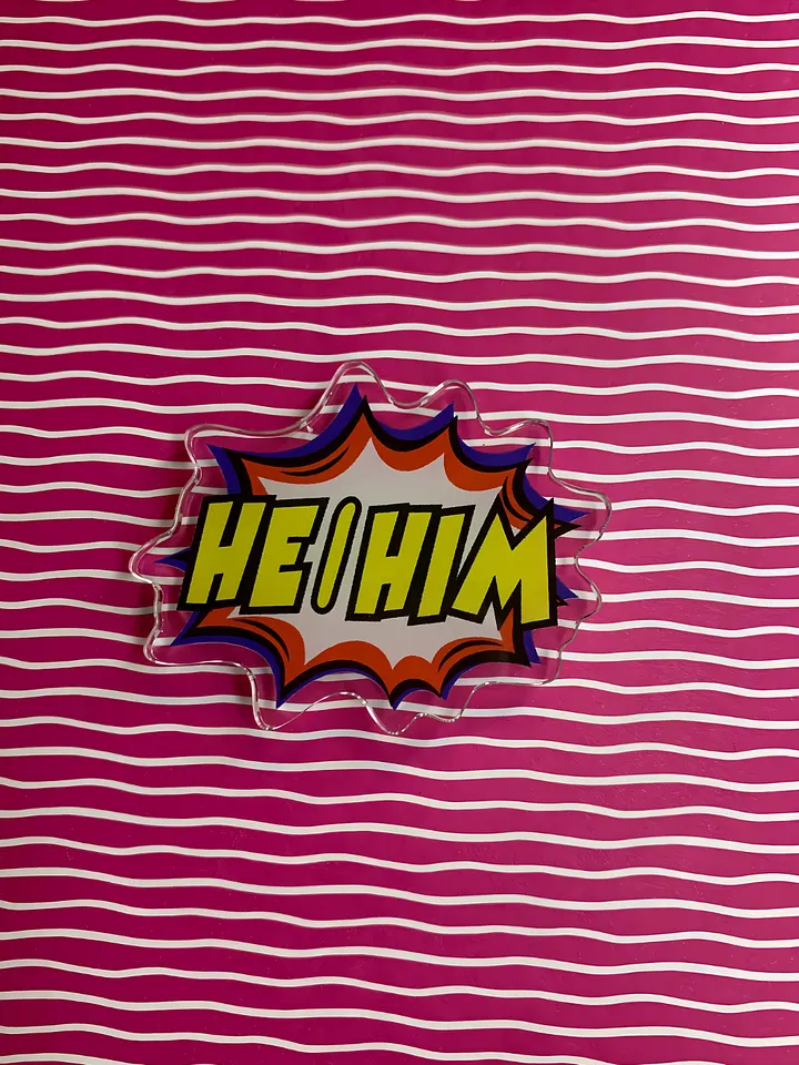 Comic Book Pronoun Pins product image (1)