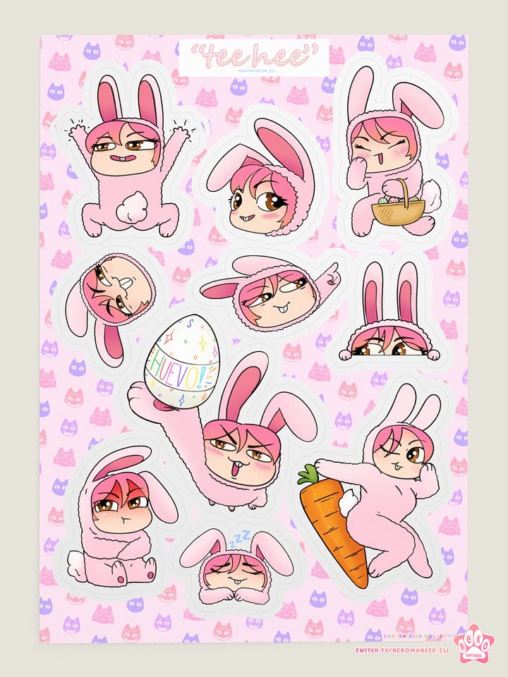 Neko "TeeHee" Stickers product image (2)