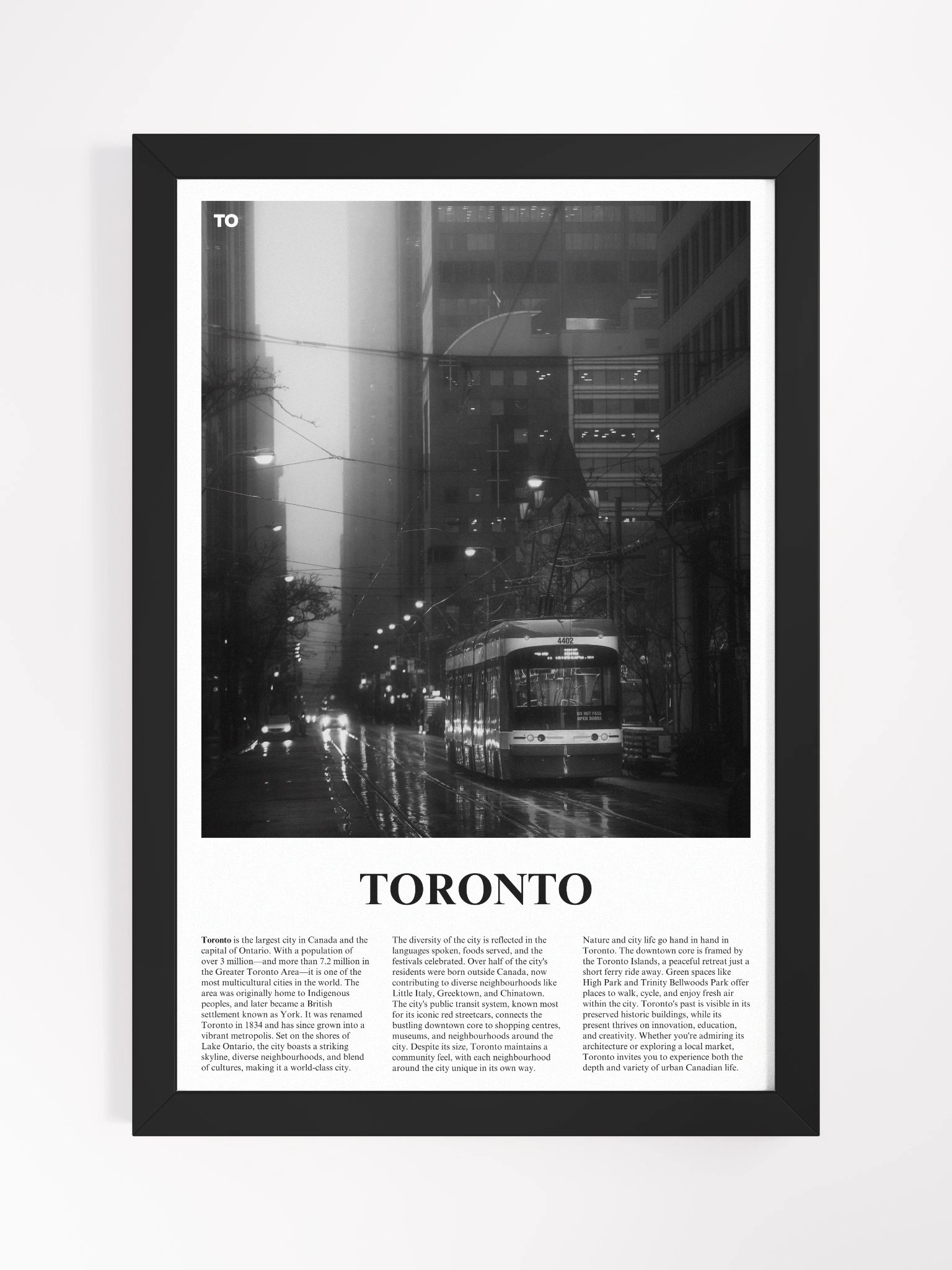 Toronto 06 Newspaper Poster | Framed product image (5)