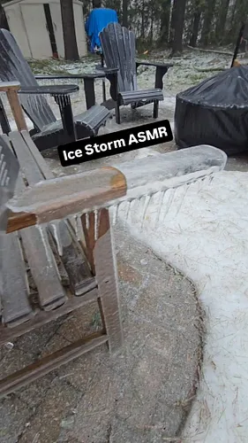My second favorite type of ice 🧊👀 aftermath of a crazy freezing rain storm in Ontario 🥶