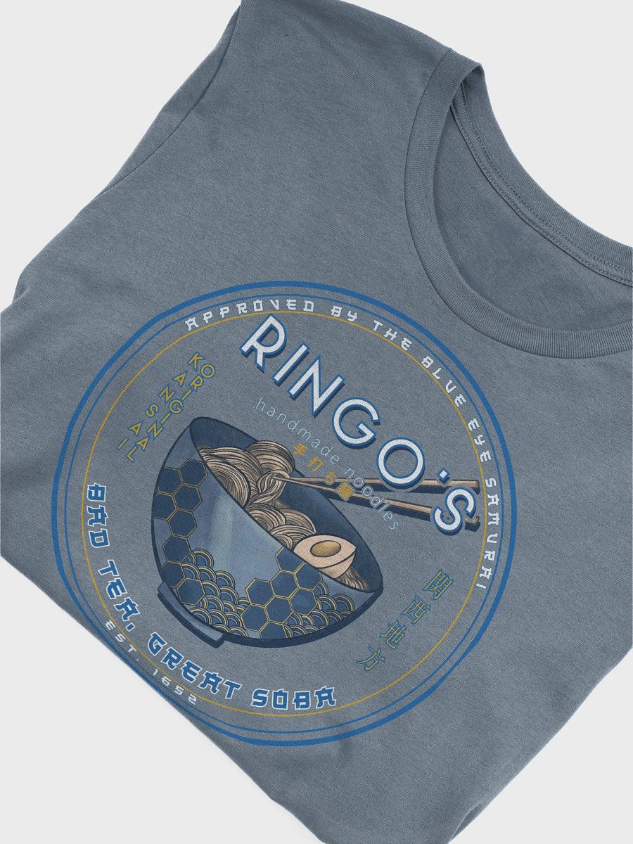 Ringo's Handmade Noodles Retro Logo T-Shirt | Blue Eye Samurai Inspired Design product image (19)