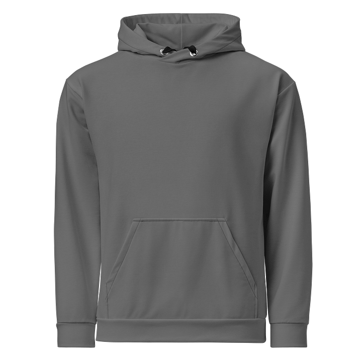 Thunderstorm Gray Solid Color Eco Friendly Pullover Unisex Hoodie product image (1)