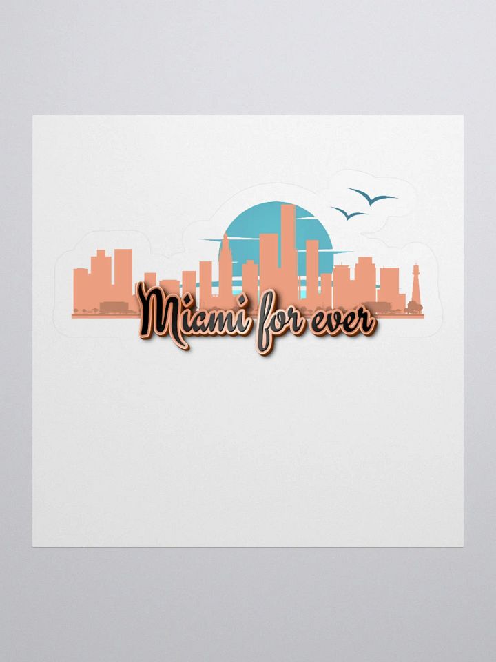 Miami Forever Skyline Stickers product image (1)