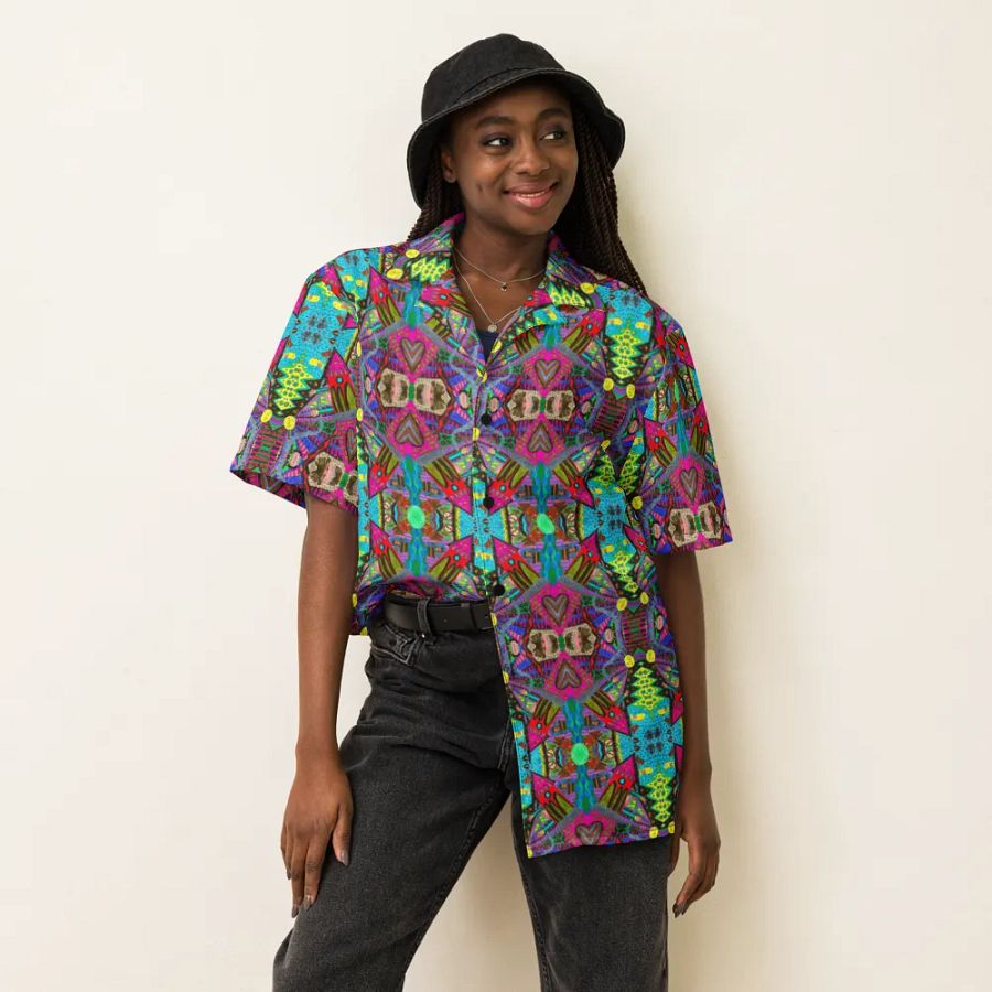 Abstract Doodle Art Tower Moment Unisex Hawaiian Shirt product image (6)