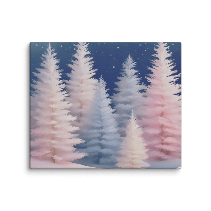pastel christmas scene Canvas home decor wives friends product image (2)