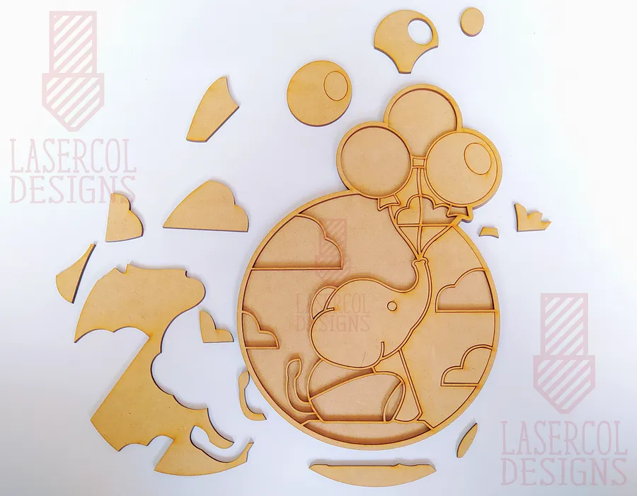 Baby Elephant - Laser Cut Files product image (6)