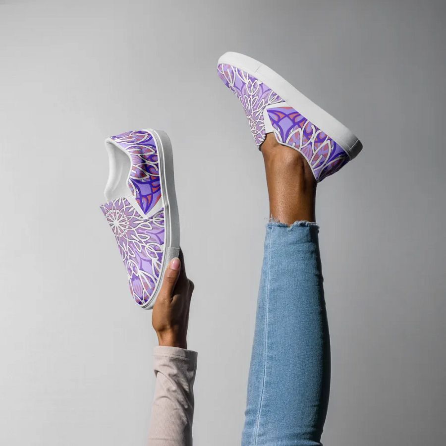 Floral Mandala Bliss Slip-On Shoes product image (7)