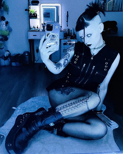 > truly can not have enough grommets. or hardware in general 

> miniskirt, tac vest, @korn_official bracelets, and @slipknot...