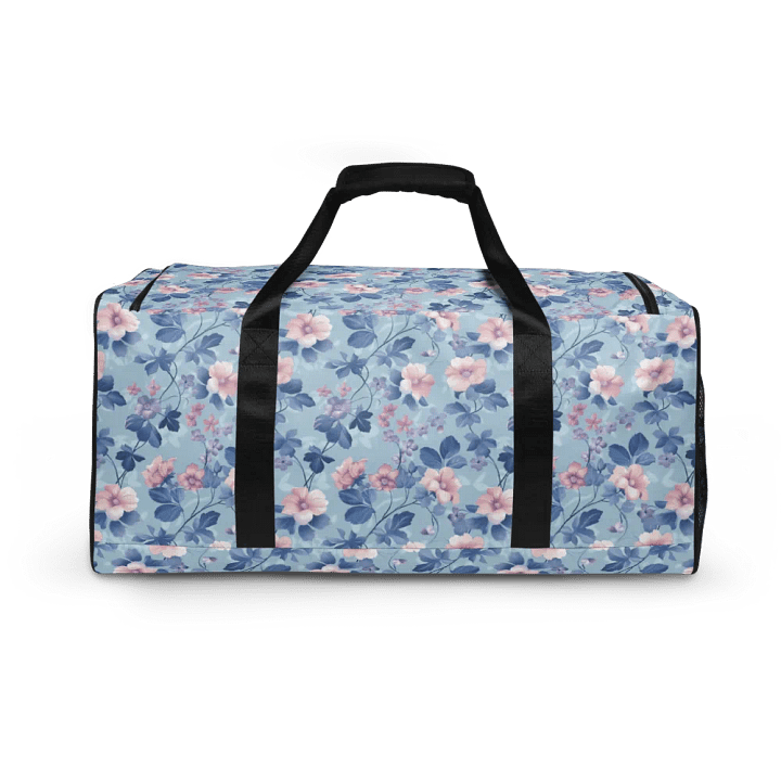 Serene Blue Blossoms Duffle Bag product image (2)