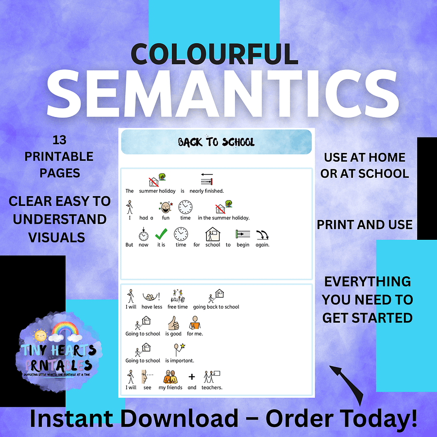 Back to School Visual Aids for Parents to Prepare Kids | Printable Prep Pack for | SEN, EYFS Routines, Emotions, Timetable, Core Vocab product image (6)