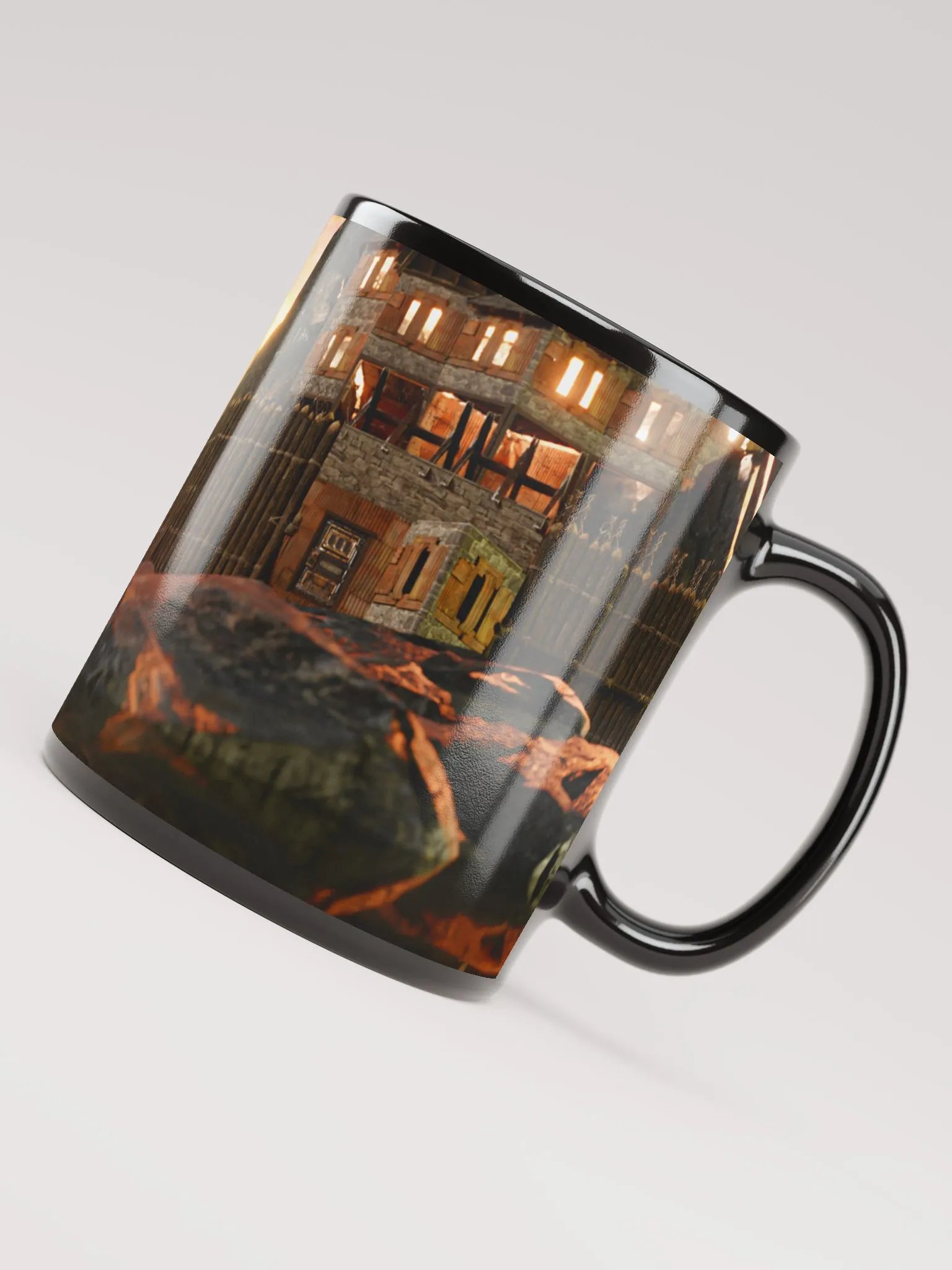 Rock Base Life | Black Glossy Mug product image (3)