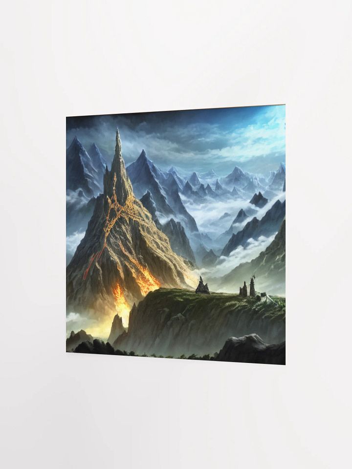 Fiery Mountain Majesty Lord Of The Rings Anime Concept Art Poster product image (10)