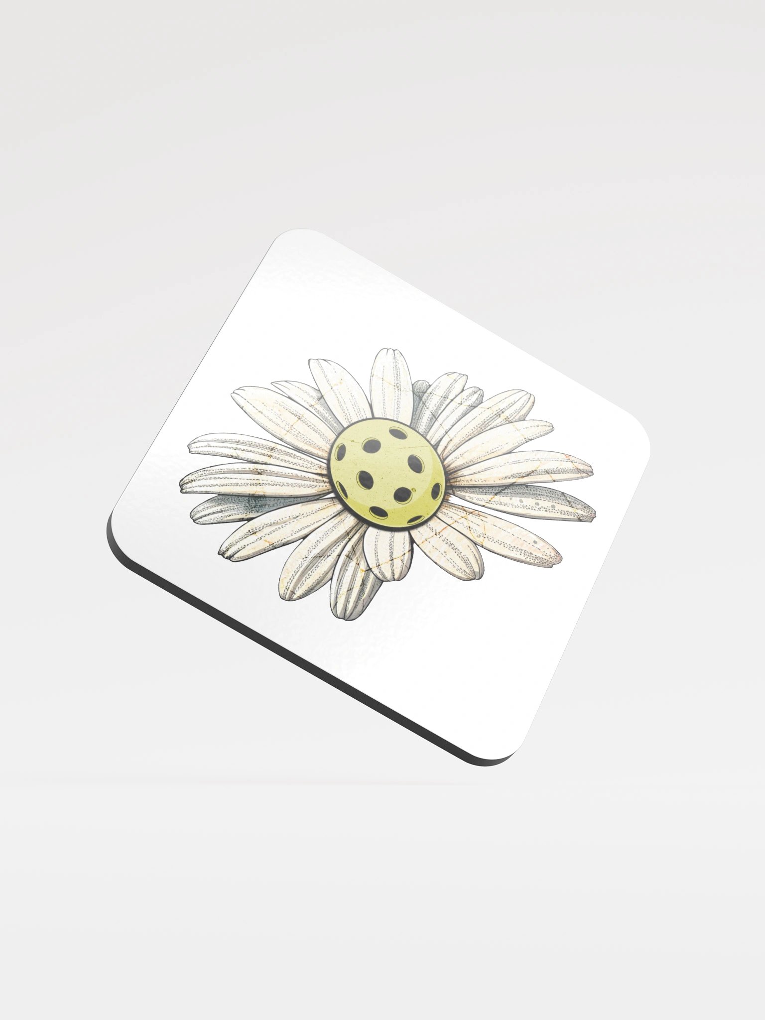 Flower Daisy Pickleball Dreams Glossed Coaster product image (2)