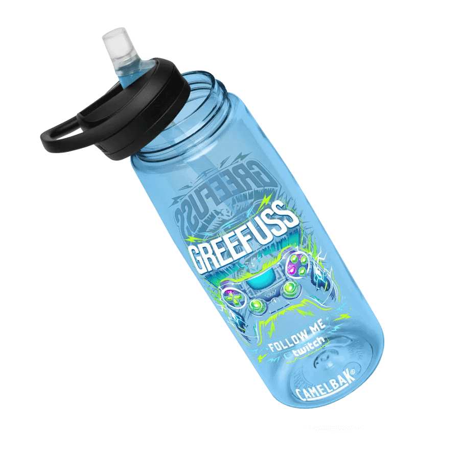 Neon Gaming Wings Sports Water Bottle product image (6)