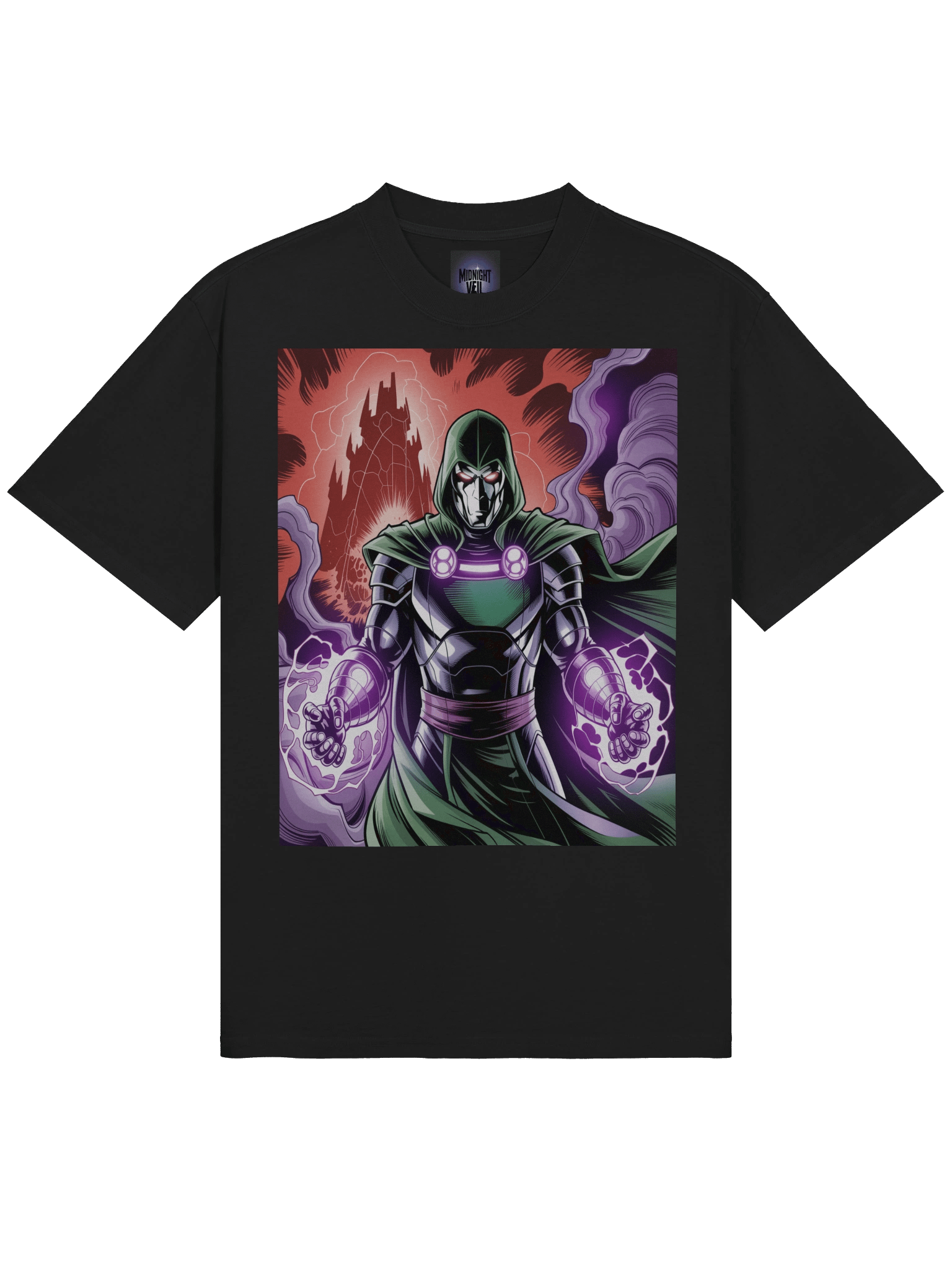 Dr. Doom's Scarlet Spire Vortex – Premium Oversized Faded T-Shirt product image (5)