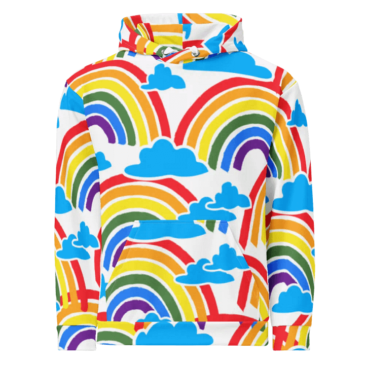 Whimsical Rainbow Clouds Unisex Hoodie product image (1)