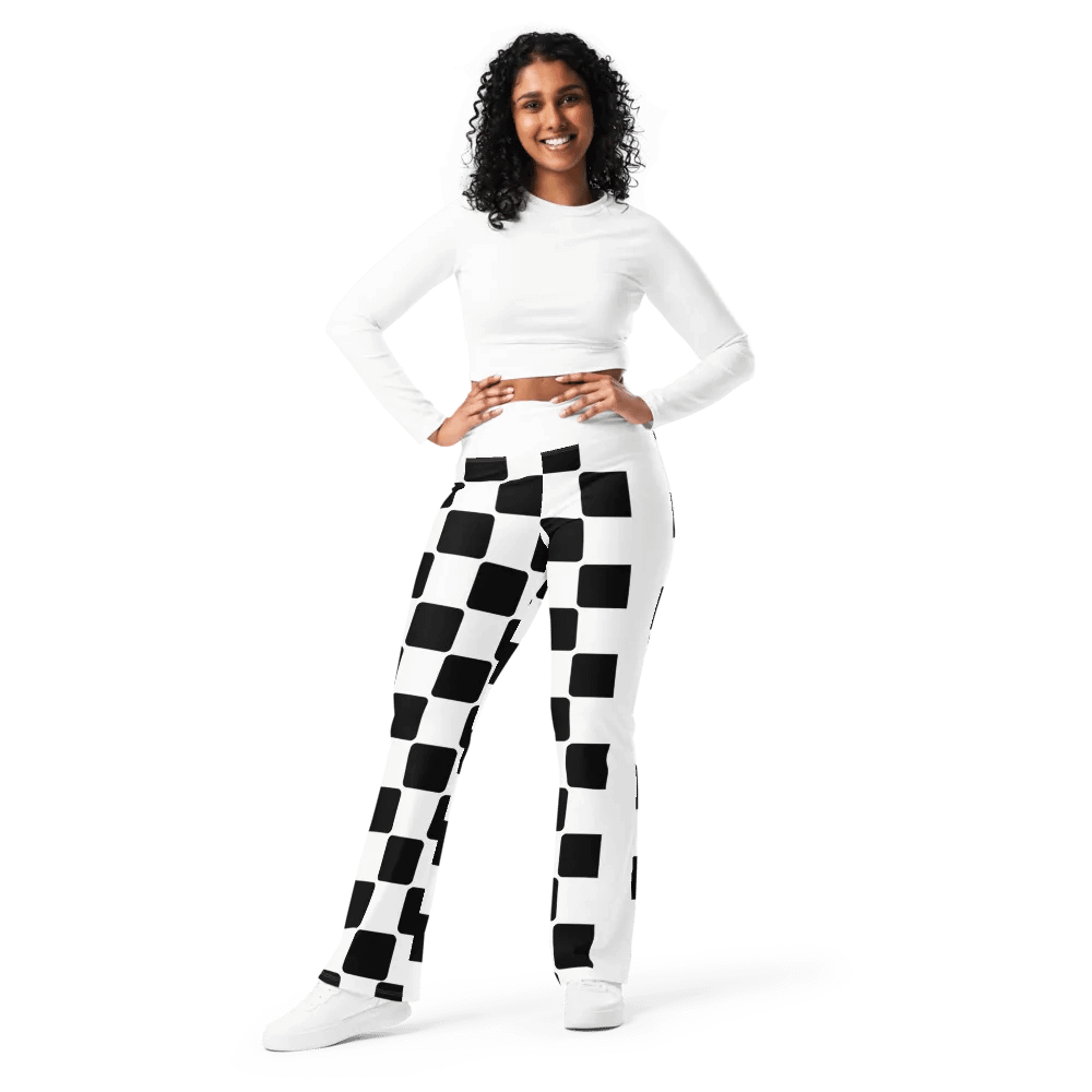 Checker Pattern Flare Pants product image (8)
