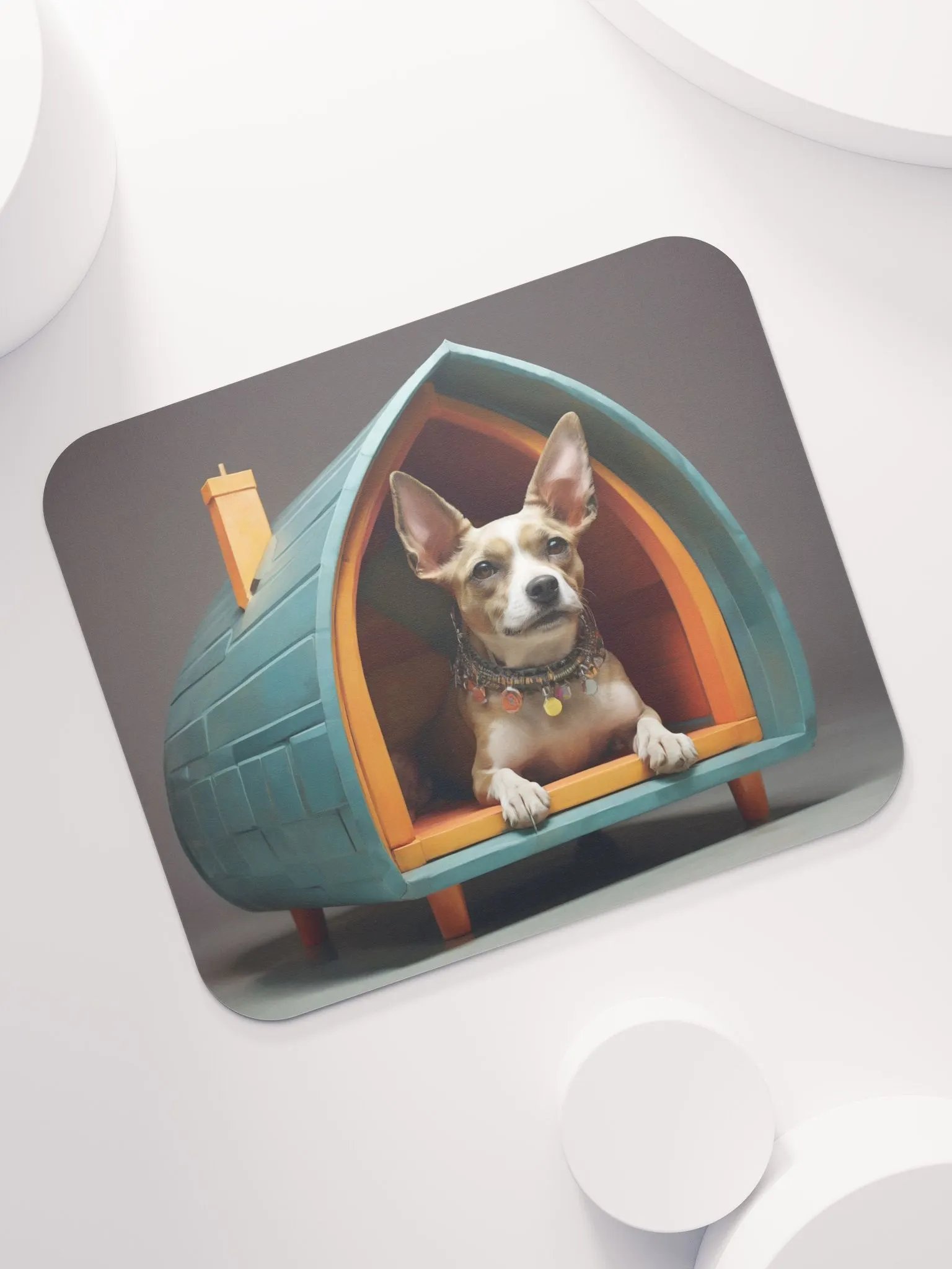 Charming Chihuahua Doghouse Mouse Pad product image (7)