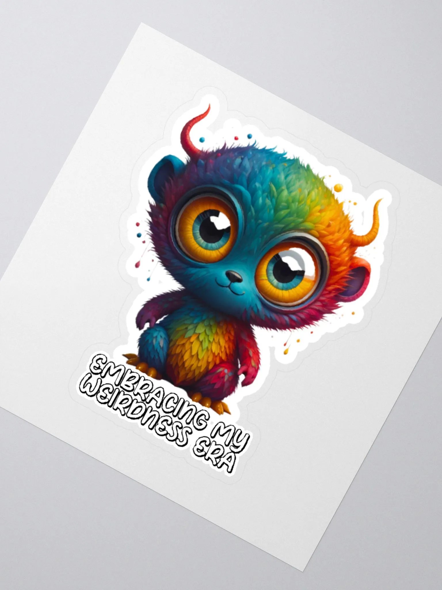 Embracing My Weirdness Era-Kawaii Colorful Creature Sticker-Rainbow Sticker-LGBTQIA+ Sticker product image (5)