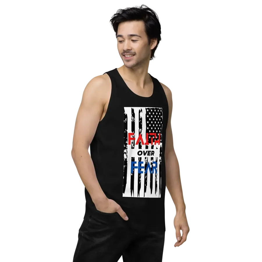 Faith Over Fear Patriotic Tank Top product image (3)