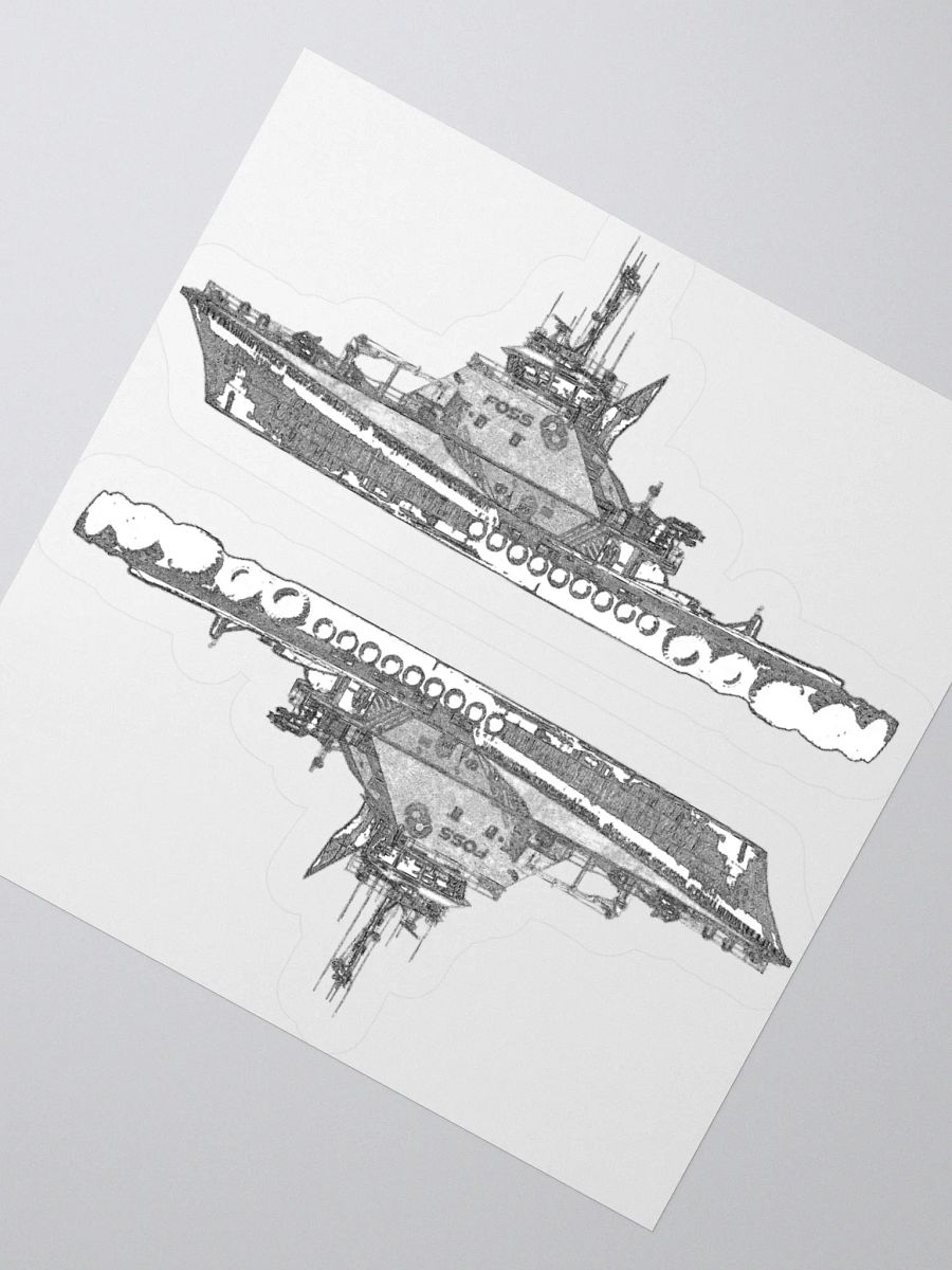 1 Foss Tugboat Sketch Kiss Cut Stickers product image (2)