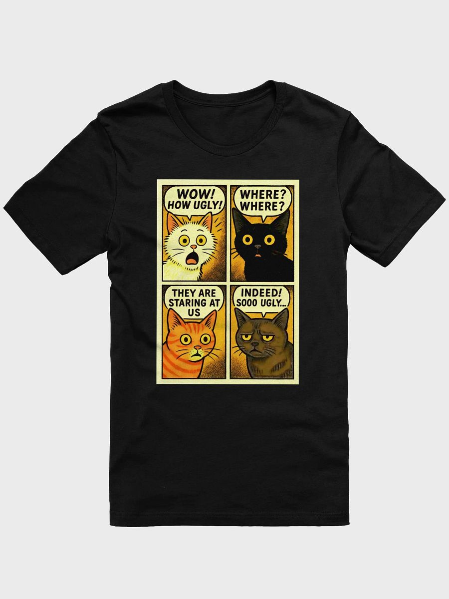 Ugly Cats Tee – Retro Comic Panel Parody Shirt product image (3)