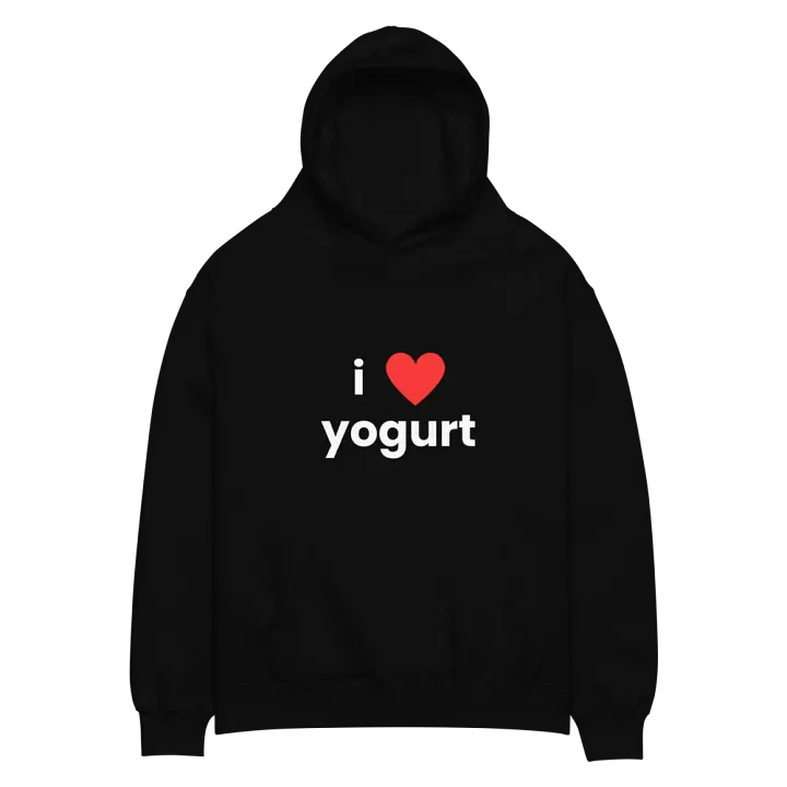 unisex "i ❤ yogurt" oversized hoodie product image (2)