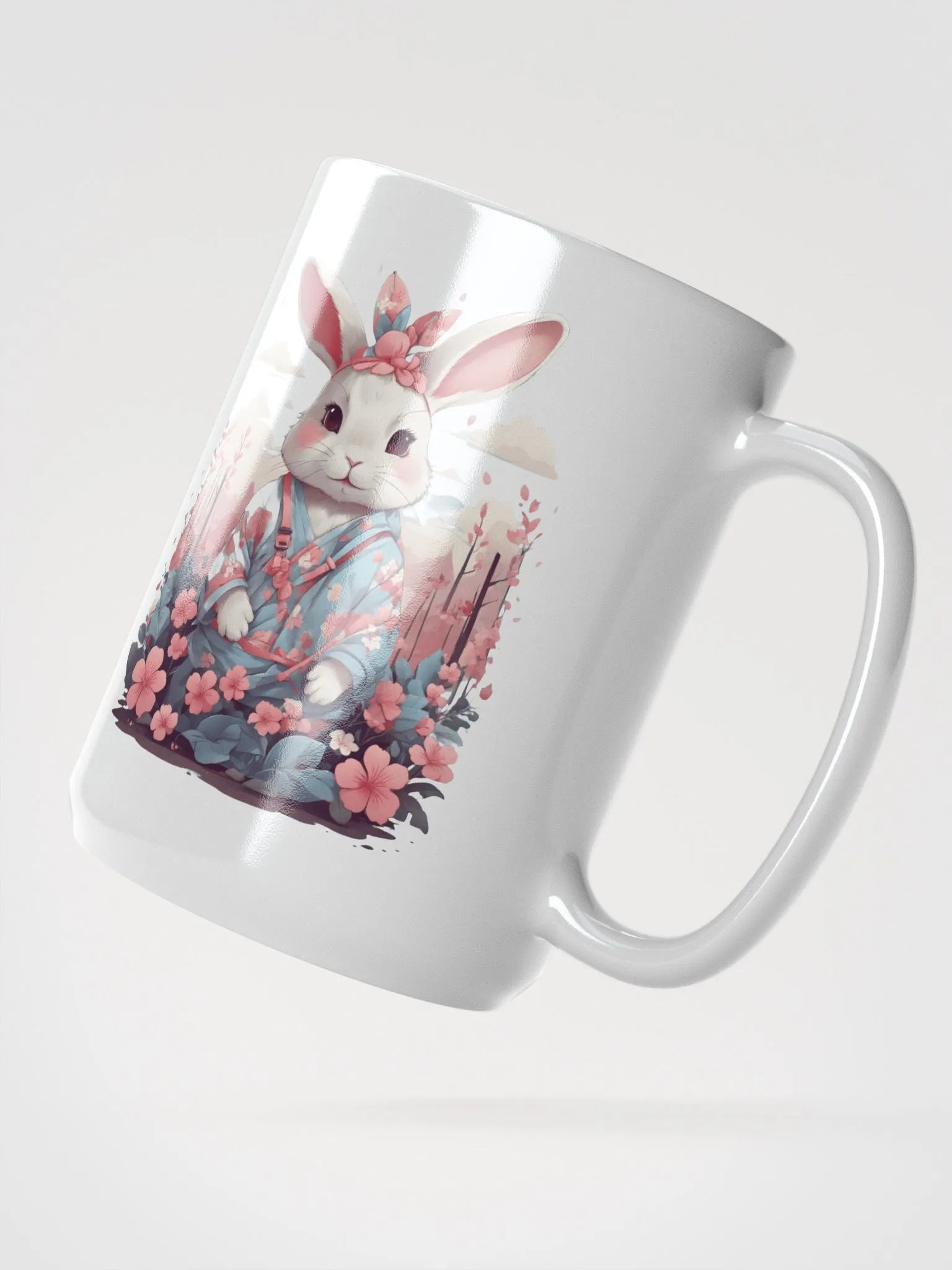 Kawaii Whimsical Bunny Ears Hoodie Mug product image (2)