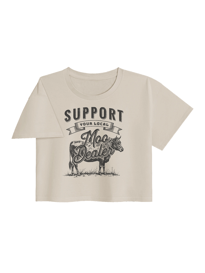 "Support Your Local Moo Dealer" Premium Crop Top product image (13)