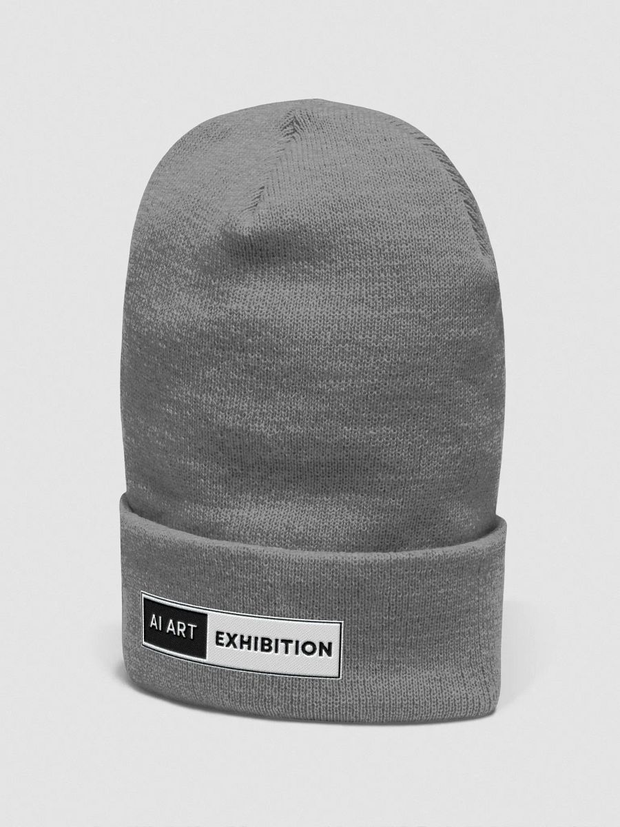 Grey "AI Art Exhibition" Cuffed Beanie product image (2)