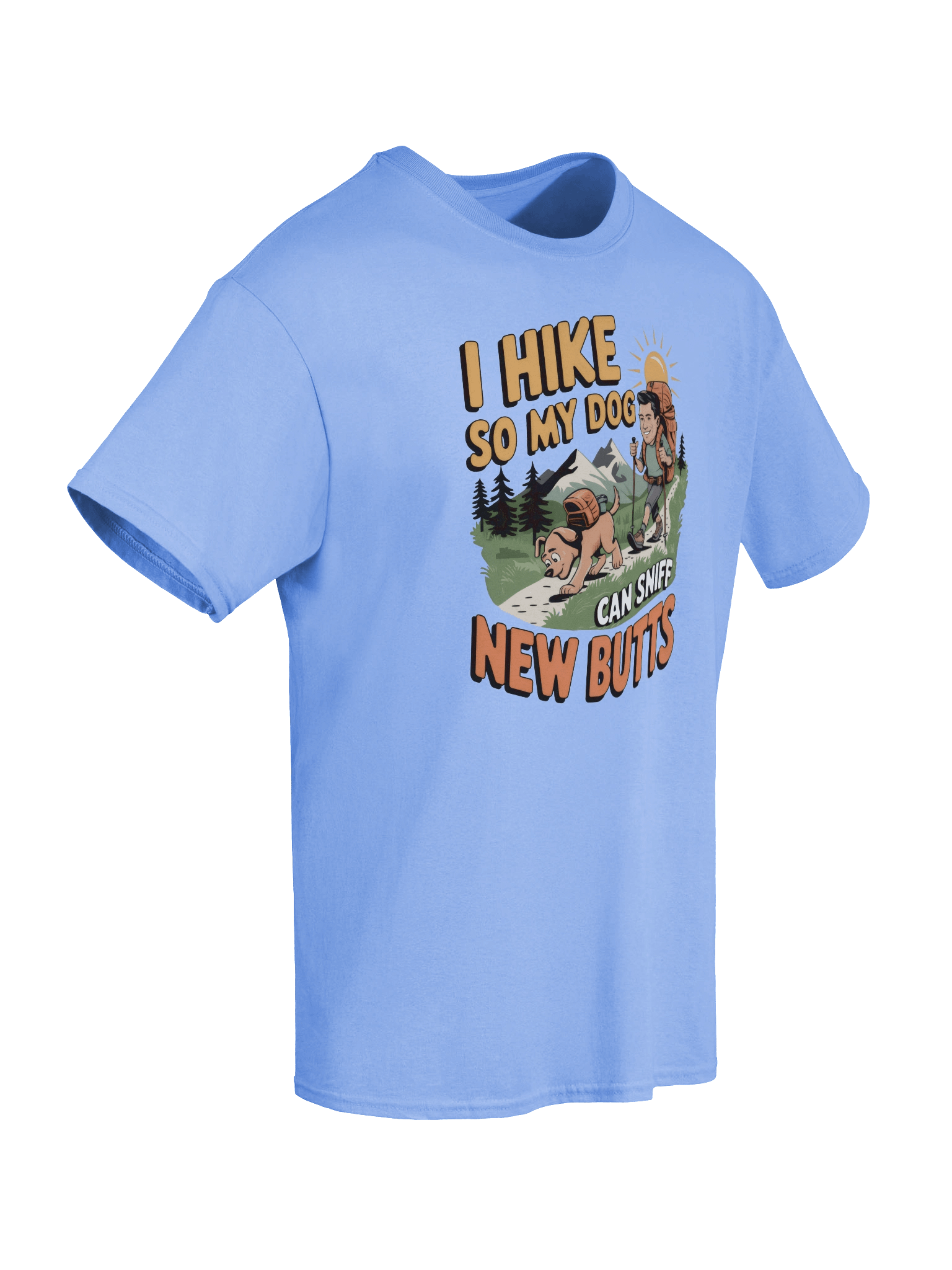 I Hike So My Dog Can Sniff New Butts Light Version Unisex Heavyweight Graphic T-Shirt product image (2)
