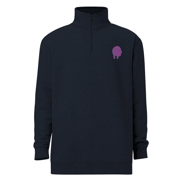 In My Head (berry design) embroidered quarter zip product image (12)