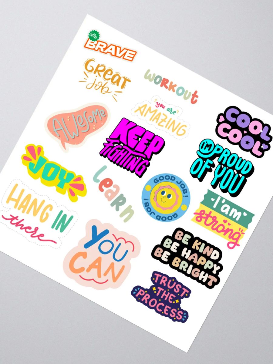 Motivational Kiss Cut Sticker Pack product image (4)